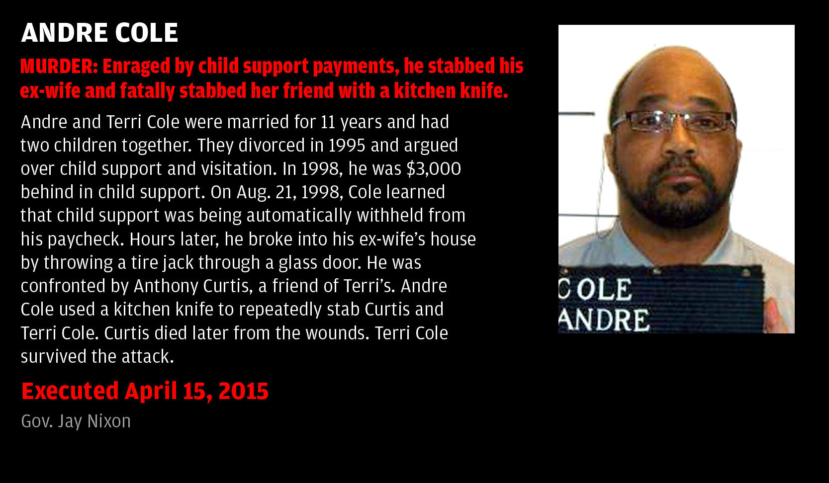 Executed April 15, 2015: Andre Cole
